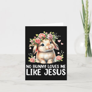 Tarjeta Pascua Ningún Conejo Me Ama Como Jesús Niños Crist