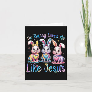 Tarjeta Pascua Ningún Conejo Me Ama Como Jesús Niños Crist