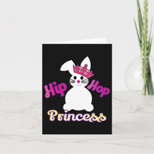 Tarjeta Pascua Para Chicas Niños Hip Hop Princesa Conejo C