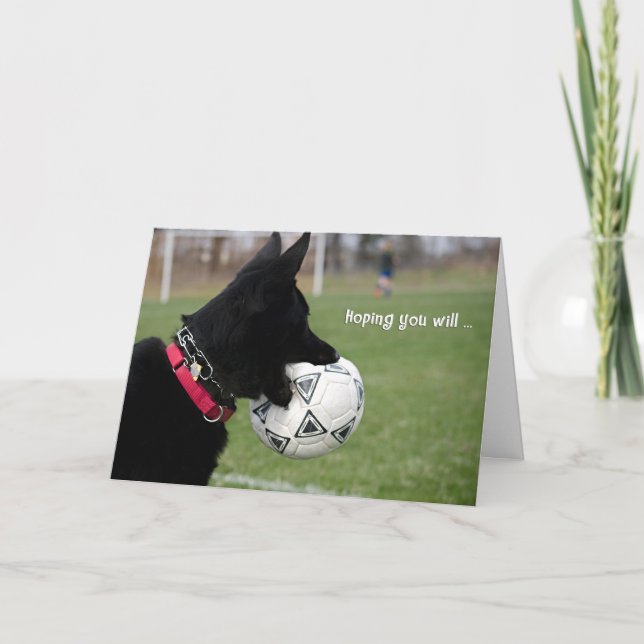 Tarjeta Pase bien al perro del fútbol (Anverso)