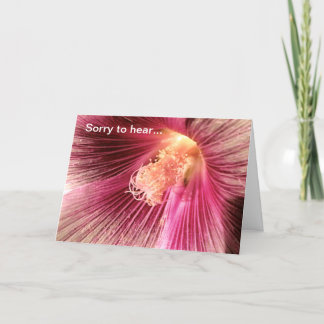 Tarjeta Pase bien la flor rosada Holly Hock