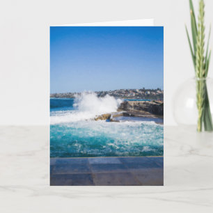 Tarjeta Paseo costero vintage de Bondi a Coogee