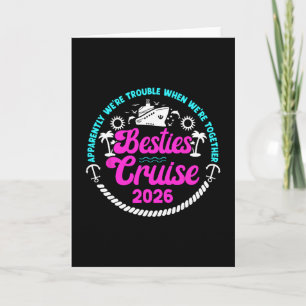 Tarjeta Paseo de crucero de los mejores amigos divertidos 