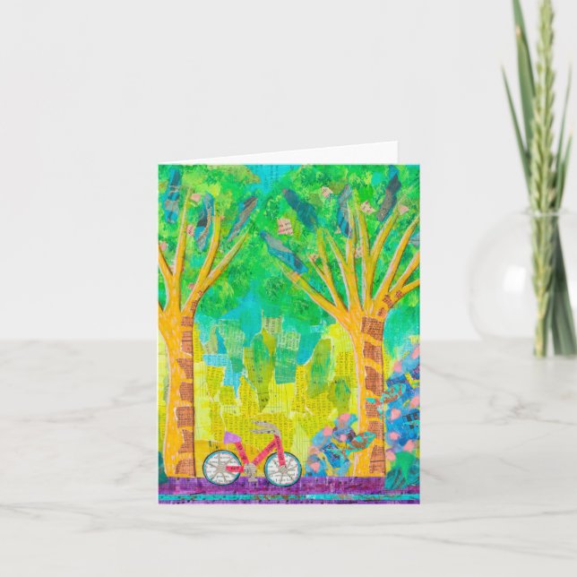Tarjeta Paseo de la bicicleta del parque (Anverso)