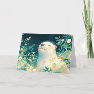 Tarjeta Paseo de la Nutria a Través del Dosel Florido