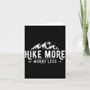 Tarjeta Paseo divertido, preocúpate menos, hiking inspirac
