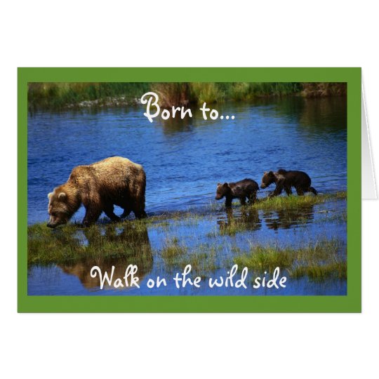 Tarjeta Paseo en el lado salvaje - osos