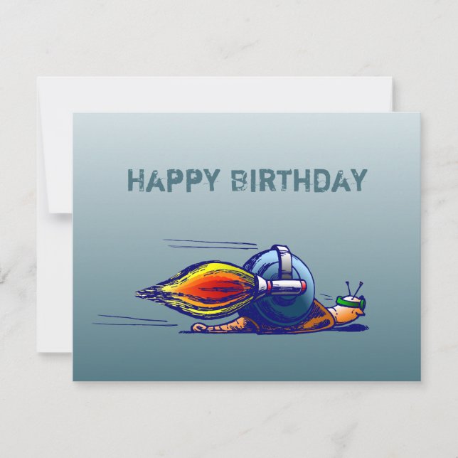 Tarjeta Paseo en Jetpack de Caracol Cohete (Anverso)