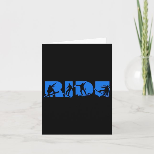 Tarjeta Paseo en snowboard Blue Ride Snowboard Darde Ride  (Anverso)