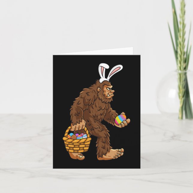 Tarjeta Paseo Marítimo De Pascua Con Cesta De Huevos Niños (Anverso)
