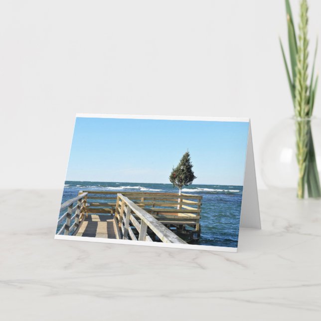 Tarjeta Paseo Marítimo por la Playa de los navidades (Anverso)