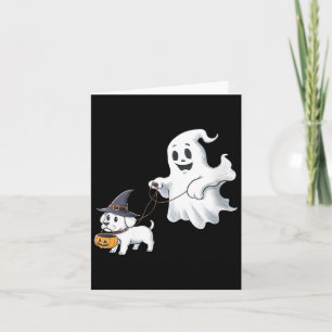 Tarjeta Paseos de fantasmas de mujeres El perro de Hallowe