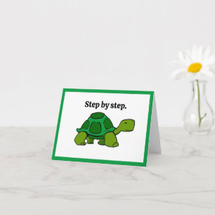 Tarjeta Paso a paso Tortuga Personalizado, ganadora persis