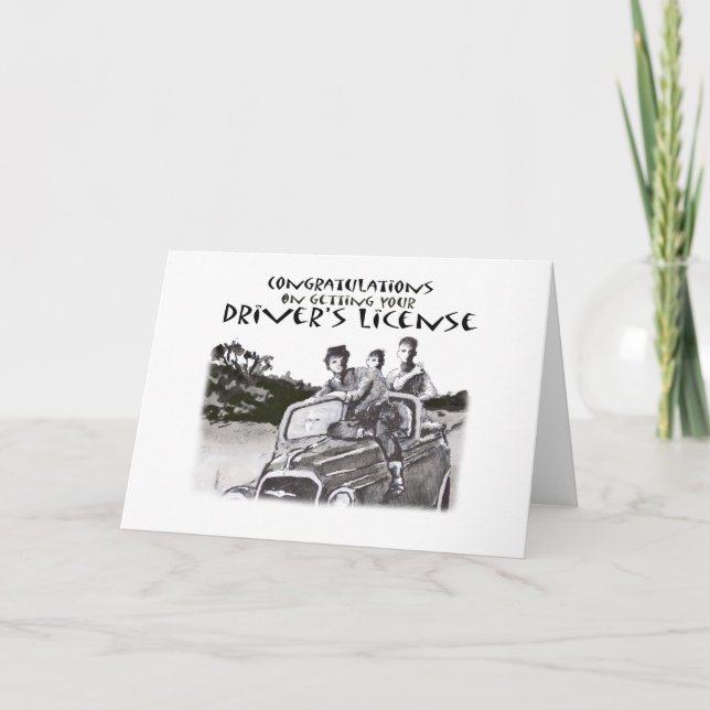 Tarjeta paso de la prueba de conducción, enhorabuena (Anverso)