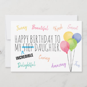 Tarjeta ¡Paso Día De Aniversario De La Hija, Eres Increíbl
