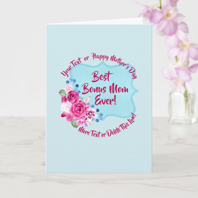 Tarjeta Paso Día de la Madre Bonus Mamá Cambiar Saludo de  (Orquídea)