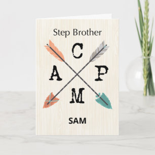 Tarjeta Paso Hermano Campamento Personalizar Flechas de no