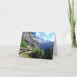 Tarjeta Paso y cumpleaños blancos del tren de Brother de