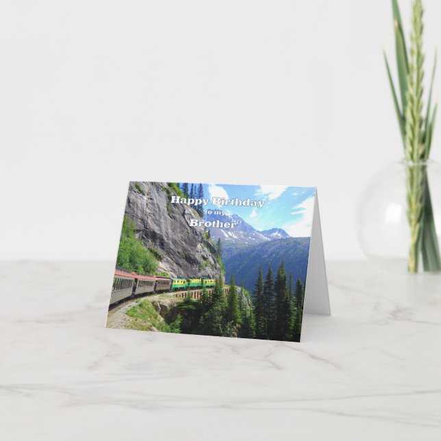 Tarjeta Paso y cumpleaños blancos del tren de Brother de (Anverso)