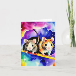 Tarjeta Pasta de animales espacial I
