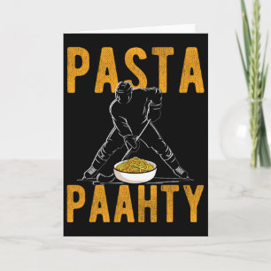 Tarjeta Pasta Paahty Hockey Pasta Party Humor 