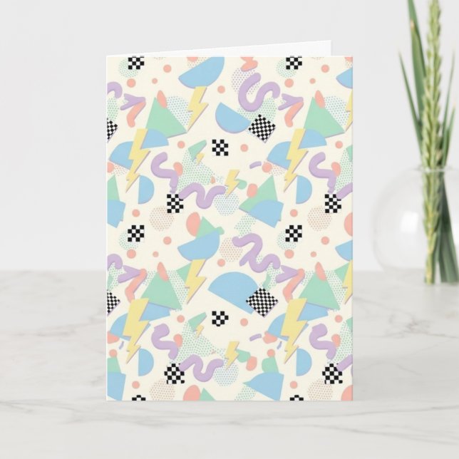 Tarjeta Pastel Abstract Shapes Pattern Design (Anverso)