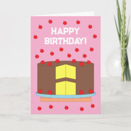 Tarjeta Pastel amarillo y Escarcha de chocolate: Cumpleaño