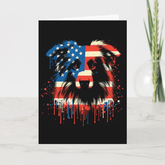 Tarjeta Pastel Australiano American Flag 4 (Anverso)