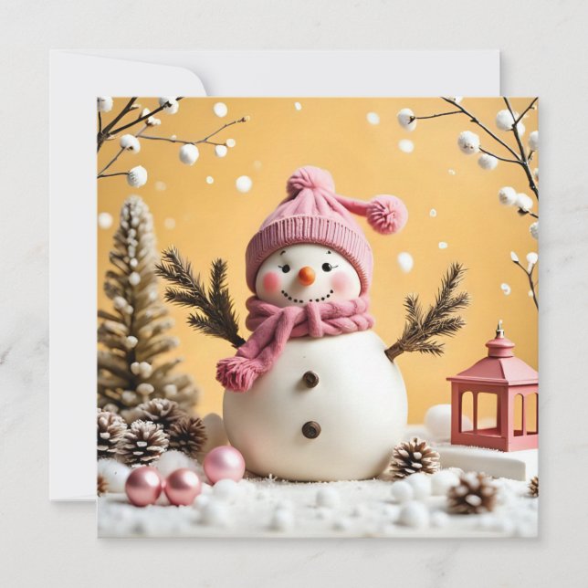 Tarjeta Pastel Christmas - Flat Greeting Card  (Anverso)