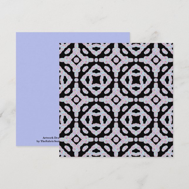 Tarjeta Pastel Colored Squiggly Discs Symmetrical Pattern (Anverso / Reverso)