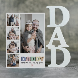 Tarjeta Pastel Daddy 5 Photo Fathers Day
