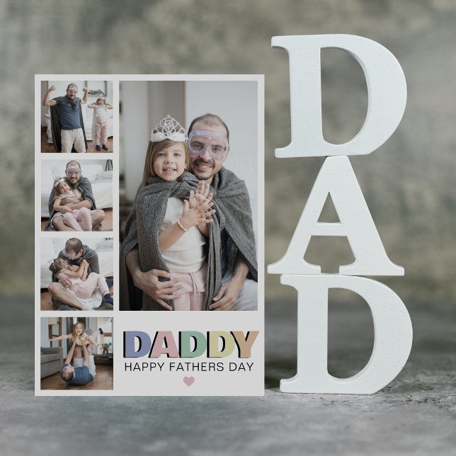 Tarjeta Pastel Daddy 5 Photo Fathers Day (Subido por el creador)