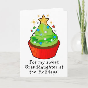 Tarjeta Pastel de árbol de navidad con granjero estrella