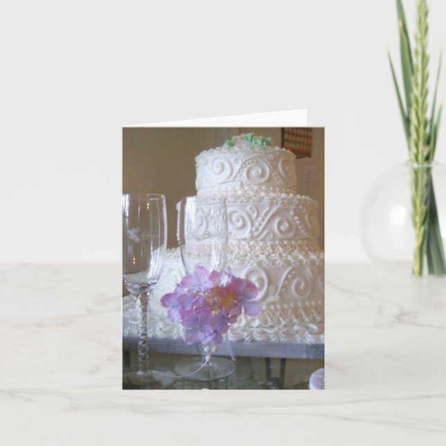 Tarjeta Pastel de bodas (Anverso)