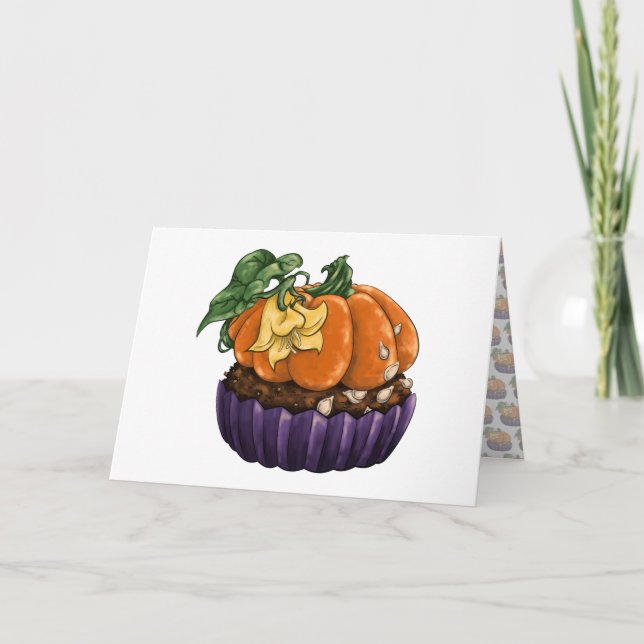 Tarjeta Pastel de calabaza (Anverso)
