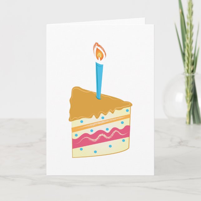 Tarjeta Pastel de cumpleaños (Anverso)