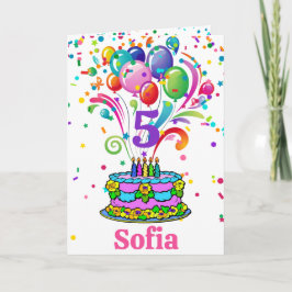 Tarjeta Pastel de cumpleaños agregar el nombre de un niño