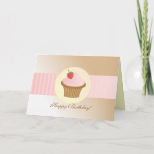 Tarjeta Pastel de cumpleaños con estilo