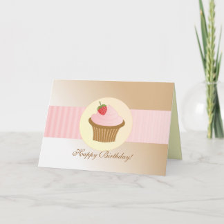 Tarjeta Pastel de cumpleaños con estilo