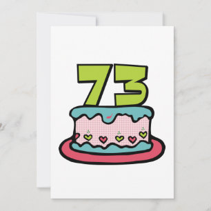 Tarjeta Pastel de cumpleaños de 73 años