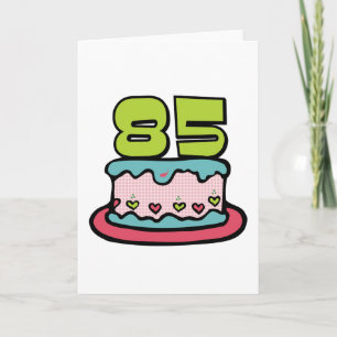 Tarjeta Pastel de cumpleaños de 85 años