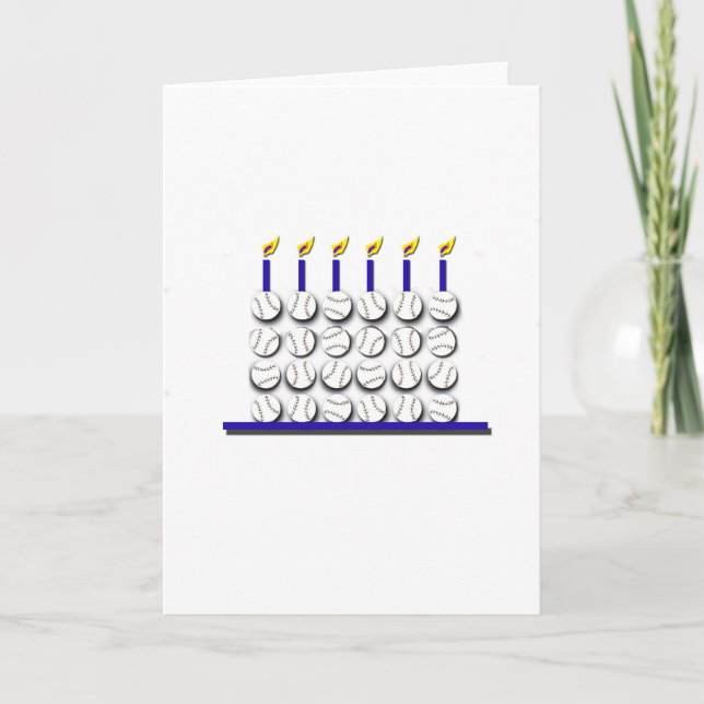 Tarjeta Pastel de cumpleaños de béisbol (Anverso)