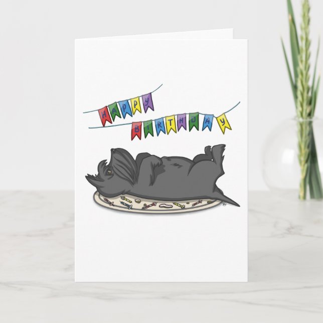 Tarjeta Pastel de cumpleaños feliz (Anverso)