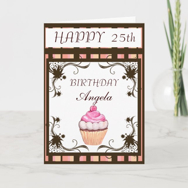 Tarjeta Pastel de cumpleaños feliz (Anverso)