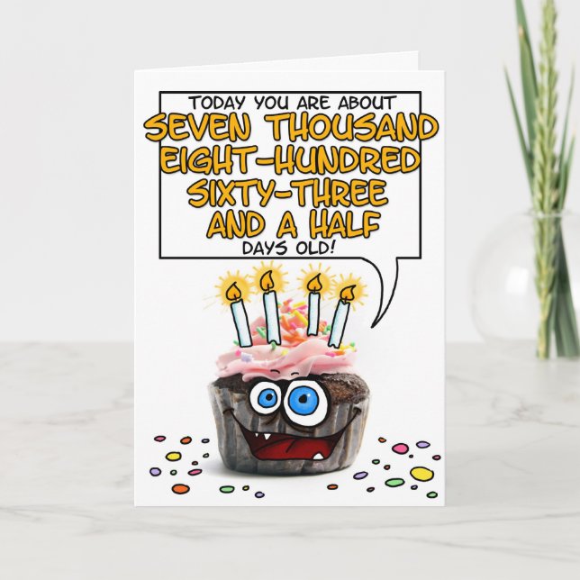 Tarjeta Pastel de cumpleaños feliz - 21 años (Anverso)