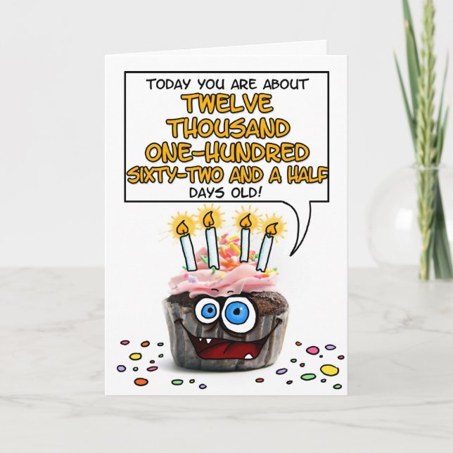 Tarjeta Pastel de cumpleaños feliz - 33 años (Anverso)