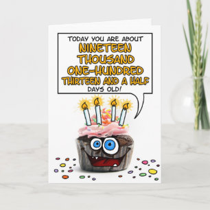 Tarjeta Pastel de cumpleaños feliz - 52 años
