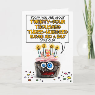 Tarjeta Pastel de cumpleaños feliz - 66 años