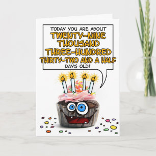 Tarjeta Pastel de cumpleaños feliz - 80 años
