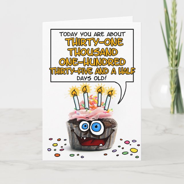 Tarjeta Pastel de cumpleaños feliz - 85 años (Anverso)